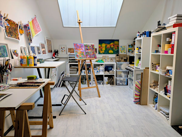 Gemütliche Malecke mit Licht